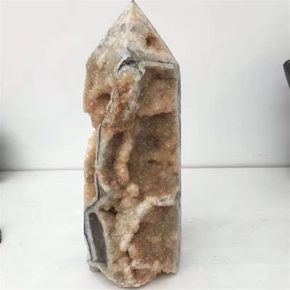 Stones Natural Flashing Star ore raw Stone Scepter Heals Fortune Gift (Size : 800-850g) (Size : 1000-1050g)