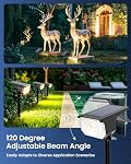 Solar Spot Lights Outdoor Waterproof IP67, 6 Lighting Modes 60 LED, Landscape Spotlights for Tree Yard Garden House Driveway Pathway(4 Pack)