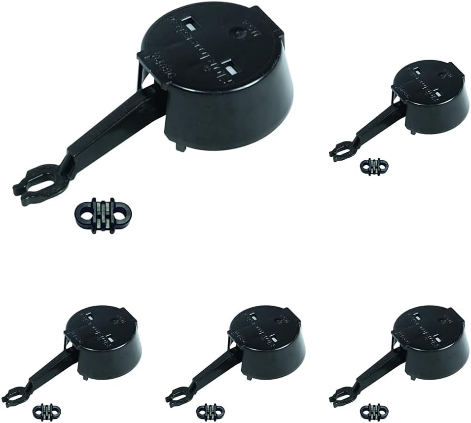 Fluidmaster 385 Toilet Replacement Cap Assembly for 400A Fill Valves, Black, 4.75 x 3.75 x 1.47 (Pack of 5)