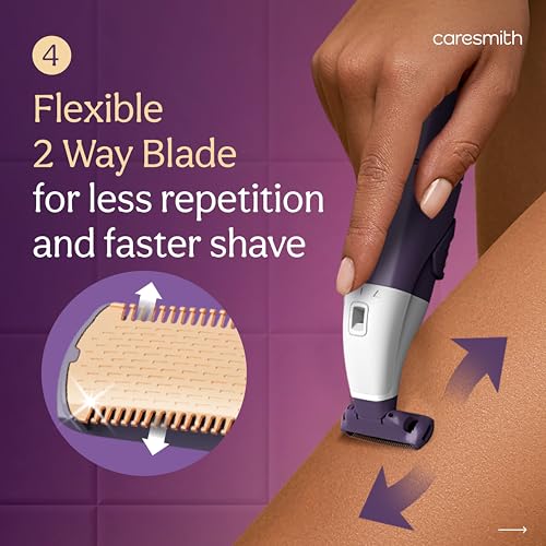 Image of Caresmith Bloom Bikini Trimmer for Woman | Painless Hair Remover Machine with 5 Safety Features| Water Resistant Electric Shaver for Intimate Area, Underarms & Legs | Rechargeable Body Trimmer for Women Private Part