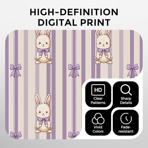 Rideau occultant lapin thermique opaque à oeillets violet 2pcs - 8
