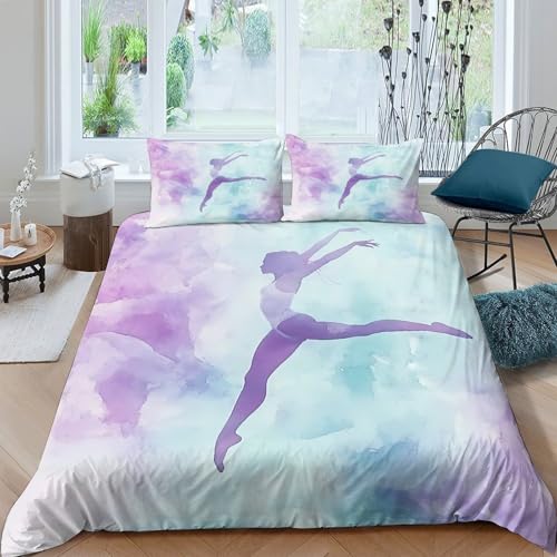 Housse de couette danseuse ballet 200x200 microfibre 3 pièces - 4
