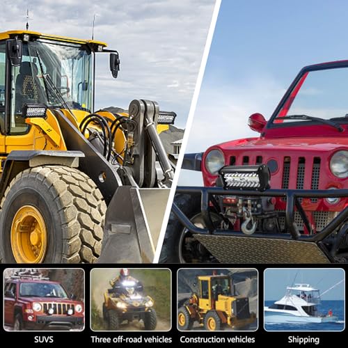 Vegena LED Arbeitsscheinwerfer,2 Stück Zusatzscheinwerfer,120W,12V/24V, 6000k Wasserdicht Rückfahrscheinwerfer,Offroad Flutlicht,Led scheinwerfer Für SUV Traktor,Auto,Offroad