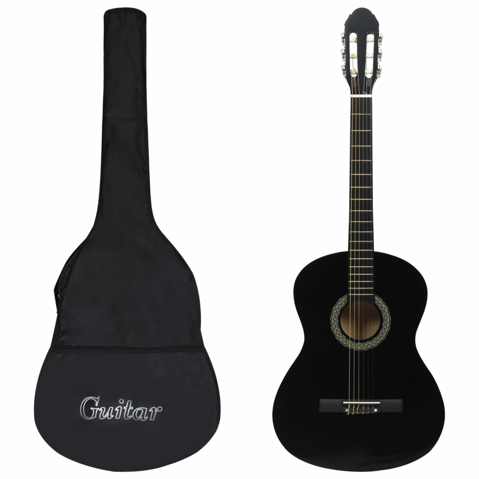 Set Chitarra Classica per Principianti 12 pz Nera 4/4 39",Arte e Svago,Hobby e Arti Creative,Strumenti Musicali,Strumenti a Corda,Chitarre-70111