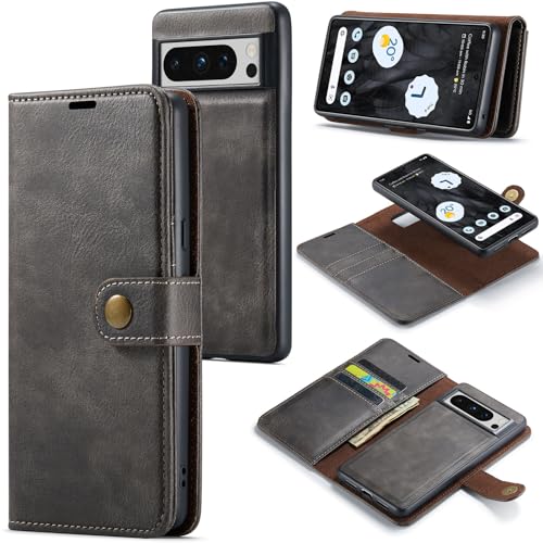Étui pour Google Pixel 8 Pro Asuwish portefeuille magnétique et verre trempé