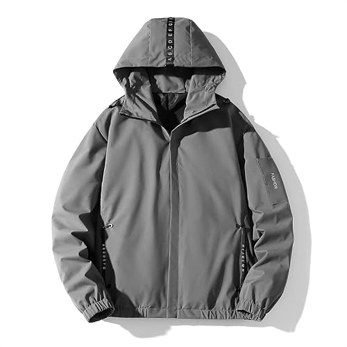 Aapah Mens Lightweight Waterproof Rain Jacket Raincoat For Hiking Travel With Removable Loose-Fit Windbreaker S2 Blue M #TOP4