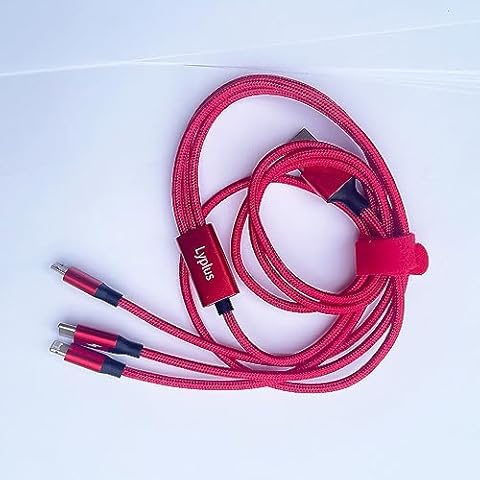 Lyplus Multi Charging Cable, 2Pack Multi Charger Cable Short 1FT Braided Universal 3 in 1 Multiple USB Cable Charging Cord with Type-C, Micro USB Port Connectors for Cell Phone Tablets and More Cover