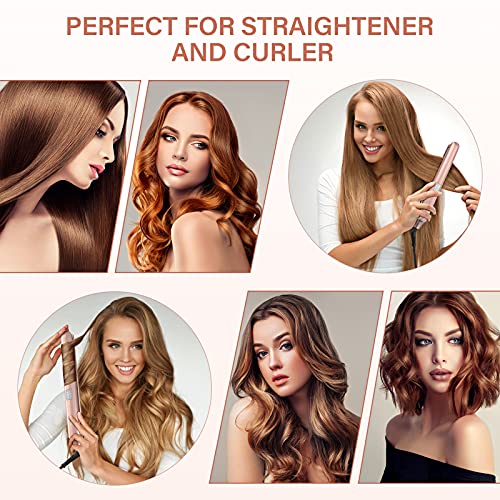 Hair Straightener, 1 Inch Ceramic Coated Flat Iron For Hair, Professional 2 In 1 Straightener And Curler With Adjustable Temp(250 ℉-450℉), Fast Heat Up Dual Voltage Flat Iron (Rose Gold) #TOP1