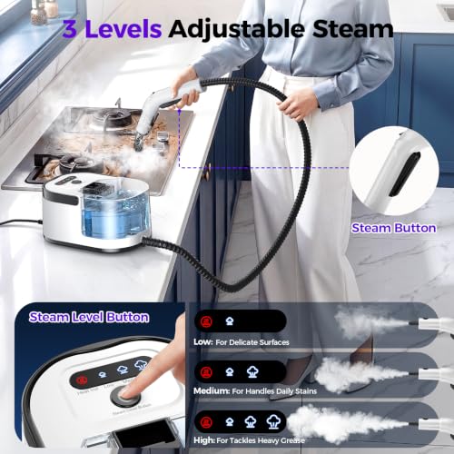 Image of Steam Cleaner for Home, Deep Cleaning Handheld Steam Cleaner