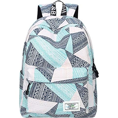 Mygreen - Mochila con patrón geométrico de moda para adolescentes Cover