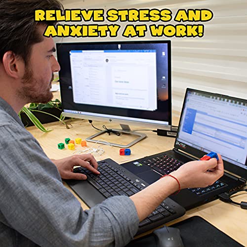 Fidget Cubes, 100 Pack, Fidgets For Kids, Teens, Adults, Sensory Toys For Autistic Children, Adhd, Stress Relief, Anxiety, Party Favors, Stocking Stuffers #TOP3