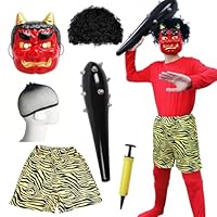 Amazon.co.jp: 節分 鬼 衣装 コスプレ 豪華7点セット 大人用 リアルな