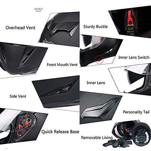 Motuomr Unisex-Adult Full Face Motorcycle Helmet Dot Approved Motorbike Moped Street Bike Racing Crash Helmet With Graphic Two-Piece Glove Mask (Gray King Kong, Xx-Large) #TOP4