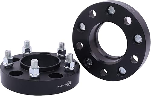 Miniatura 6 de VLAOSCHI Espaciadores de rueda centrales de 5 x 135 forjados negros de 1 pulgada con pernos de 14 x 2 compatibles con Ford Lin-coln 5 Lug para F150