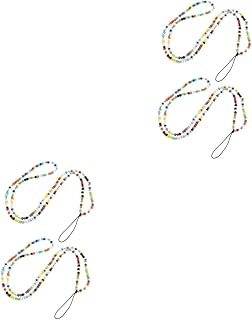 Hemobllo 4 Unidades De Corrente Para Celular Cordão Com Contas De Argila De Polímero Cordas Para Pendurar Telefone Alça Para Celular Corrente Para Pendurar Telefone Alça Para Pendurar