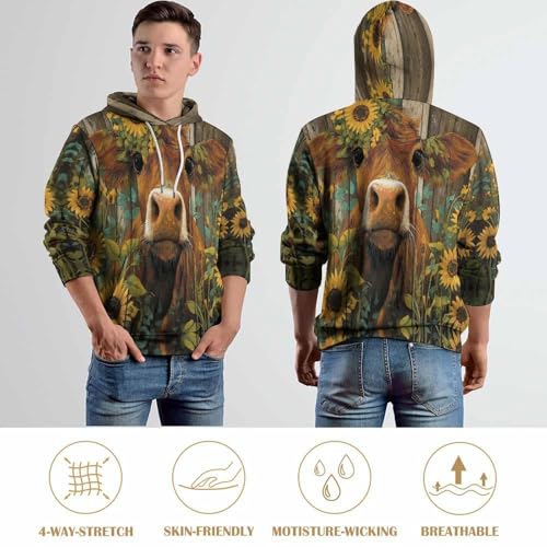 Sweat à capuche imprimé 3D pour vos weekends à la campagne - 6