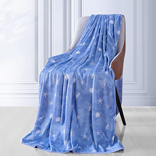 Elegear Cooling Throw Blanket, Q-Max>0.5 Japanese Arc-Chill Cooling Blankets For Hot Sleepers, Double Sided Cold Blankets For Sleeping, Lightweight Breathable Summer Blanket (Blue, Throw Xl 50"X70") #TOP7