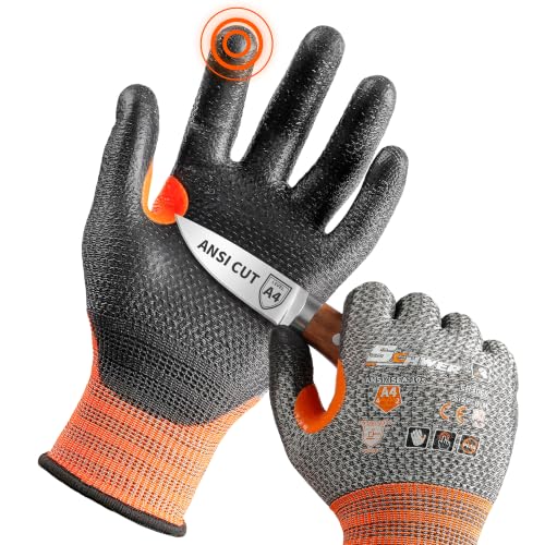 Schwer 12 Pairs A4 Cut Resistant Work Gloves Reinforced Thumb CR3066 L