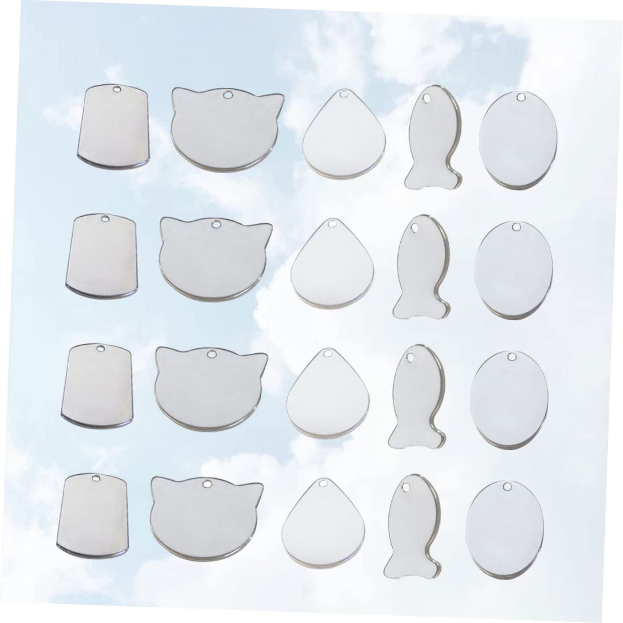 Beaupretty Placas De Identificación De Mascotas Acero Inoxidable 50pcs Colgantes Para Perros Resistentes