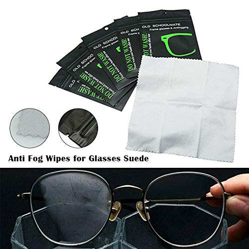 Arinda 1/5Pcs Anti Fog Wipes For Glasses Reusable Suede Defogger Cloth For Eyeglasses #TOP1