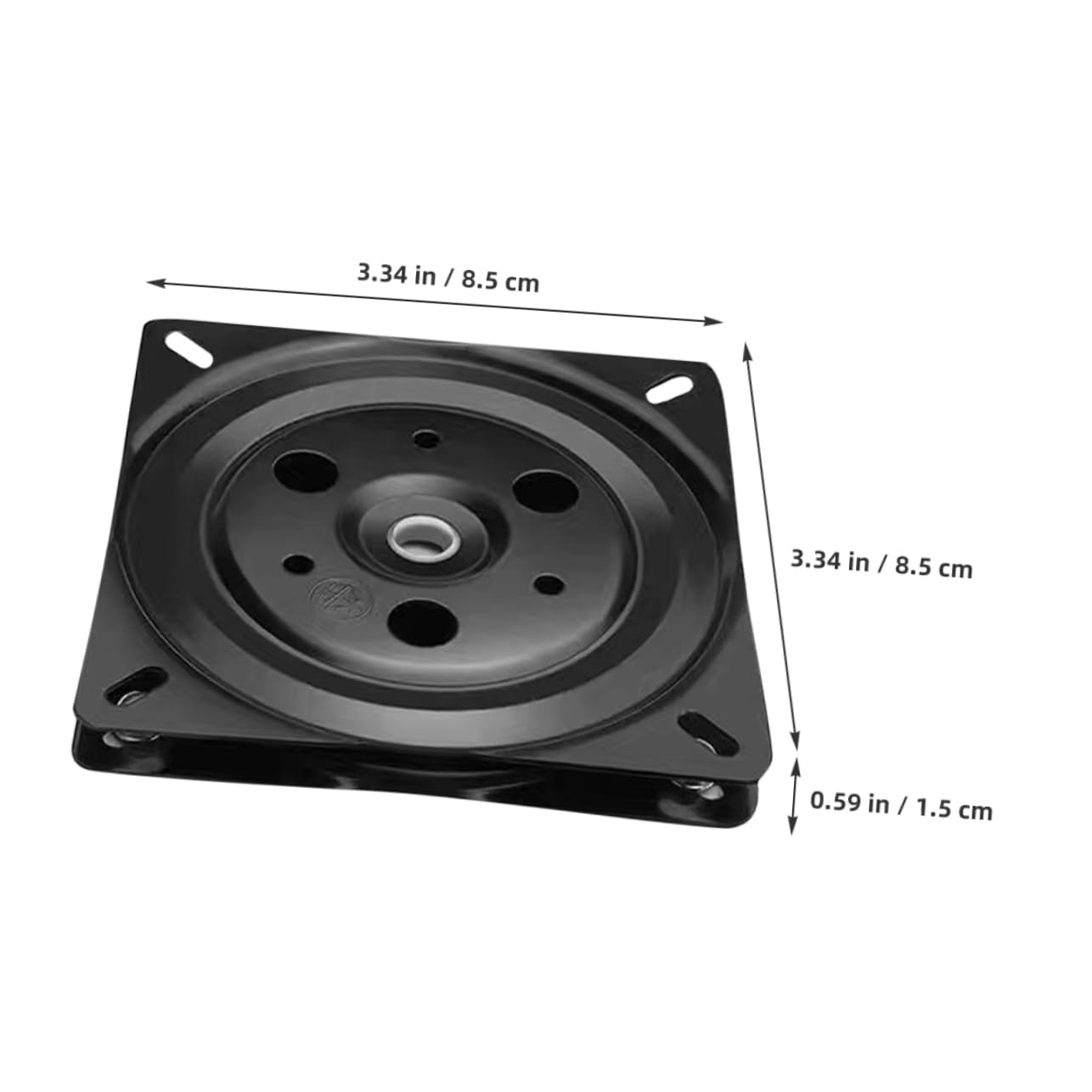 TEHAUX Swivel Chair Base Square Rotating Bearing Plate for Bar Stool Boat Seat Auto Seat
