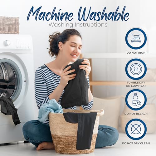 Image of Utopia Bedding Premium 100% Waterproof Pillow Protectors with Zipper Standard Size (Set of 4), Bed Bug and Dust Mite Proof Zippered Pillow Covers, Pillow Encasement Cases, Black