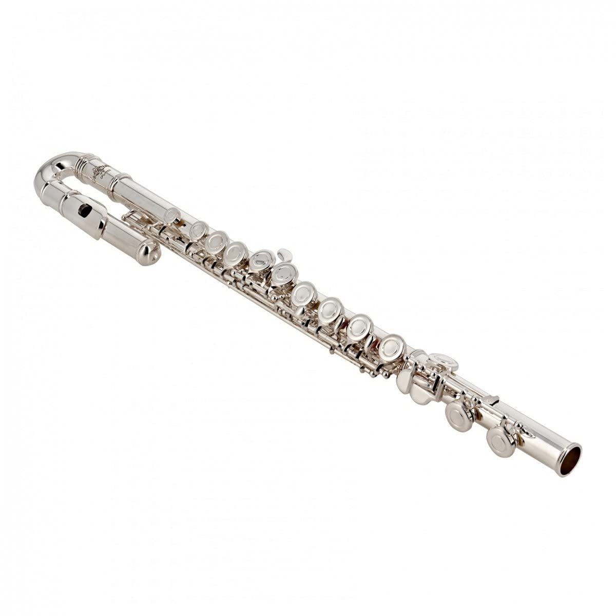 Flauto Traverso a Testa Curva per Bambini con Custodia di Gear4music | Testata Curva per Braccia Più Corte, Corpo in Alpacca Resistente alla Corrosione, Chiavi a Foro Chiuso, Custodia