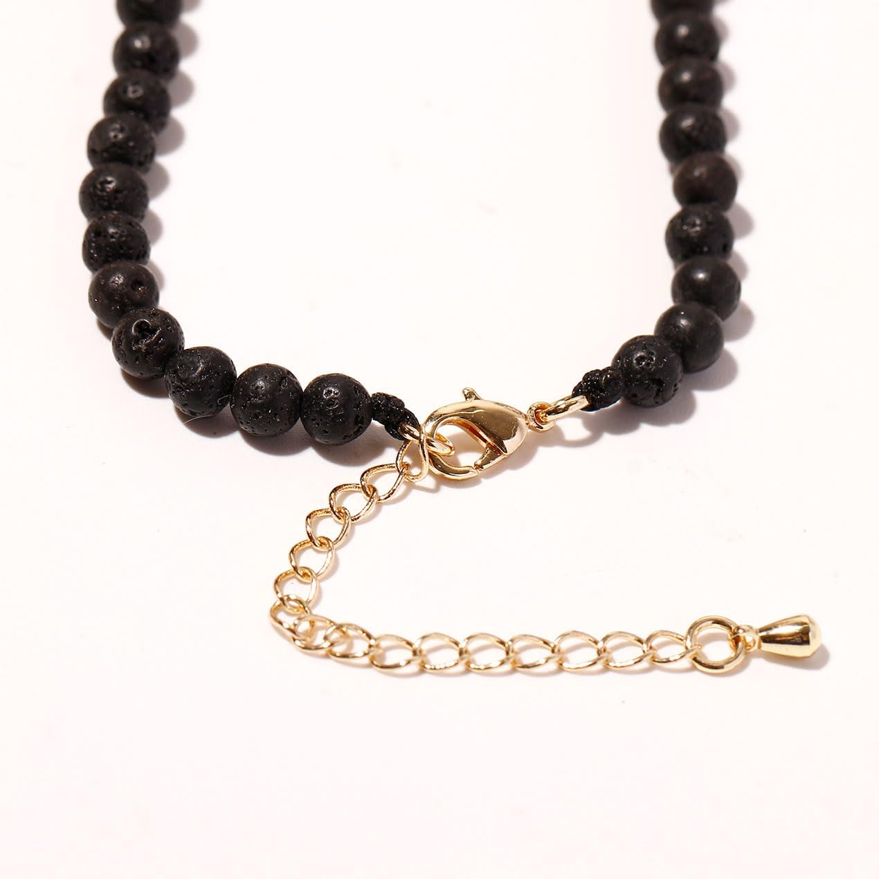 Simple Choker Necklace for Women Real Stone and Crystals Necklaces 4mm Beaded Choker Jewelry Meditation Gift for Women (16"+2") - Image 6