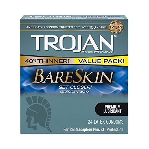 Trojan Bareskin Condom Bundle with a Silver Sleek Pocket Case, Ultra Thin Super Sensitive Latex Condoms-24 Count
