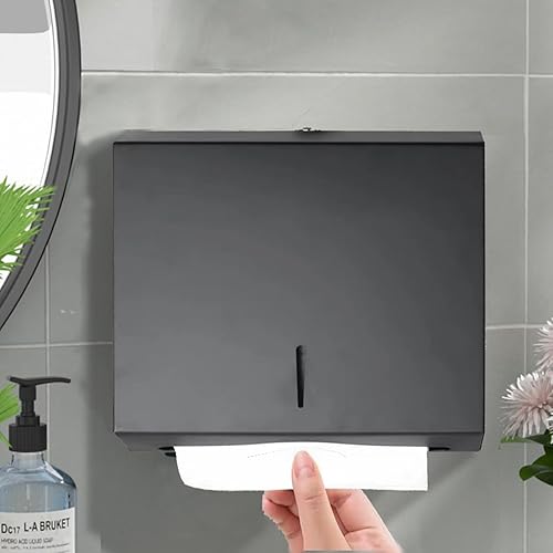 Dispensador de papel higiénico, dispensador de toallas de papel sin contacto, soporte de pared, resistente al agua, a prueba de polvo, multipliegue