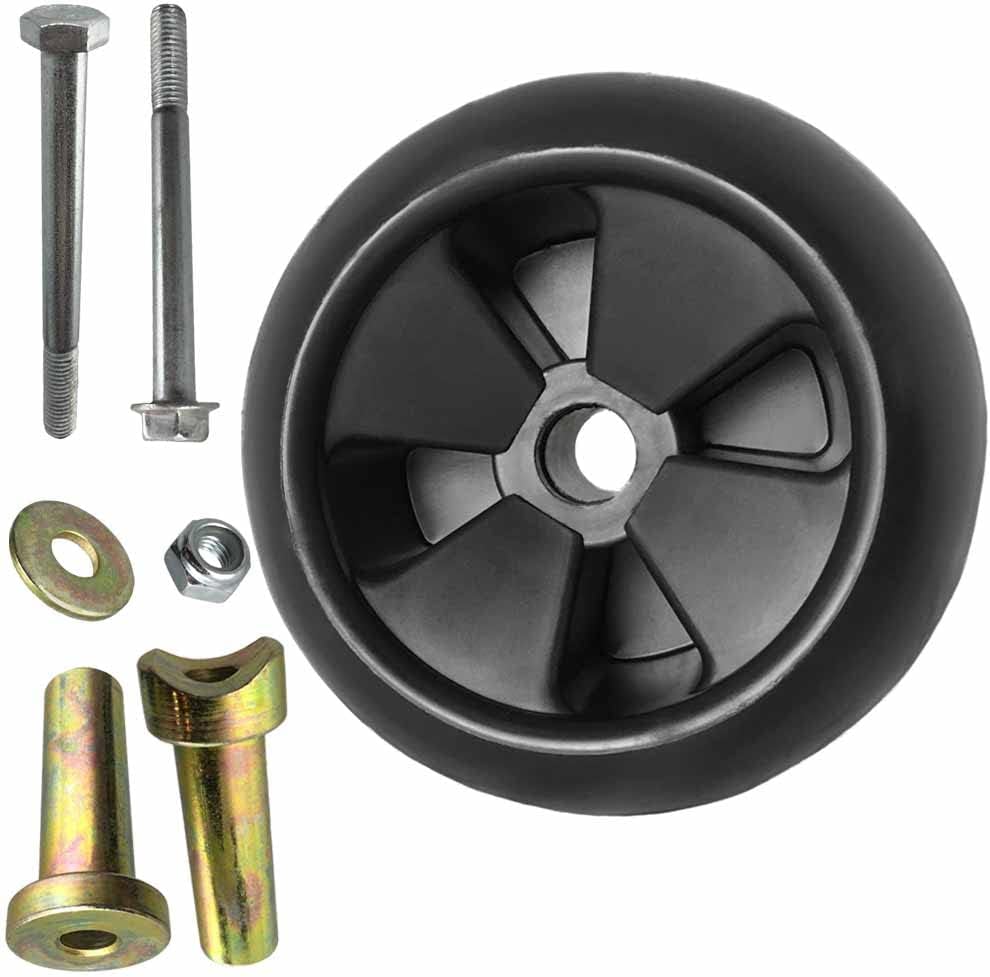 Parts 4 Outdoor Aftermarket Deck Wheels and 6pc Hardware Kit 4Pk Replacement for JD Mowers AM116299 AM133602 M111489