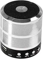 Caixa de Som Portátil com Bluetooth e Microfone Embutido - Conectividade Sem Fio, Ideal para Festas e Eventos (Prata)