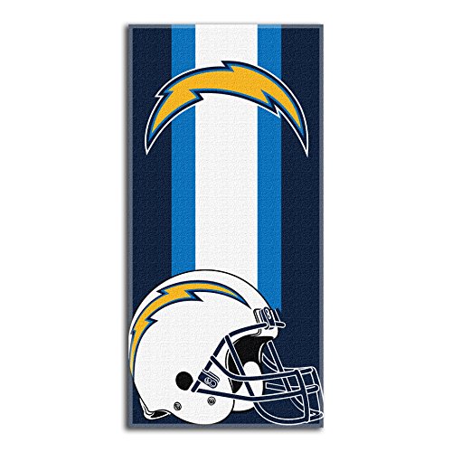 Image of Northwest The Company NFL Los Angeles Chargers Beach Towel, 30 inch x 60 inch, Zone Read Legacy