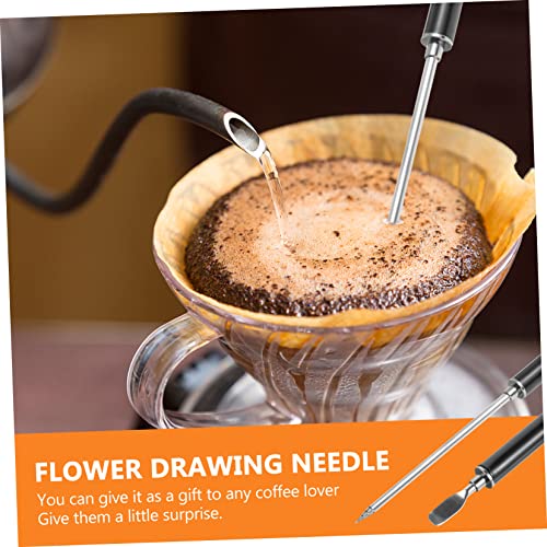 Hemobllo 2 Peças Agulha Latte Café Jarro De Leite Estênceis De Decoração De Café Barista Ferramentas