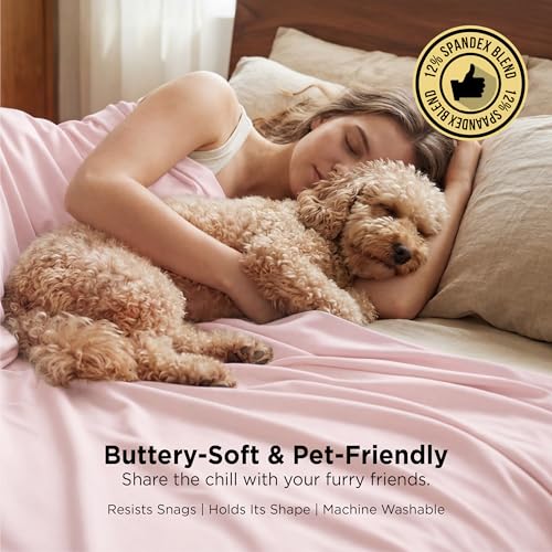 Image of Bedsure Lightweight Cold Blanket for Summer, Bed Cooling Blanket Queen Size for Hot Sleepers, Ice Cool Essentials for Hot Nights, Breathable Thin Bedding for Teen Girls, Women, Pink, 90 inch x 90 inch