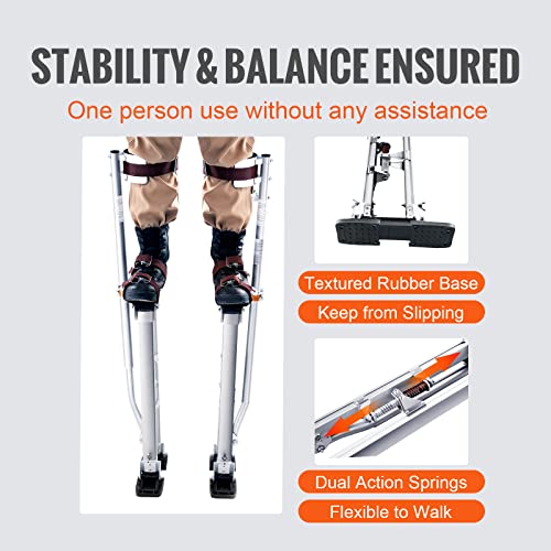 image for VEVOR Drywall Stilts, 24''-40'' Adjustable Aluminum Tool Stilts with P