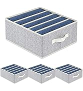 homsorout Wardrobe Clothes Organizer for Folded Clothes, Fabric Drawer Organizer Clothes, 5 Grids...