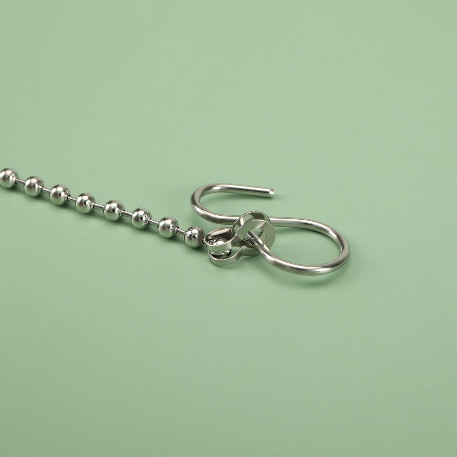 Kogelketting voor wastafel van roestvrij staal 304, vast touw voor afvoerstop met S-haken, kogelkoppelingskettingen voor waterkraan, wastafel, badkuip, deksel, accessoires voor keuken, badkamer, 3