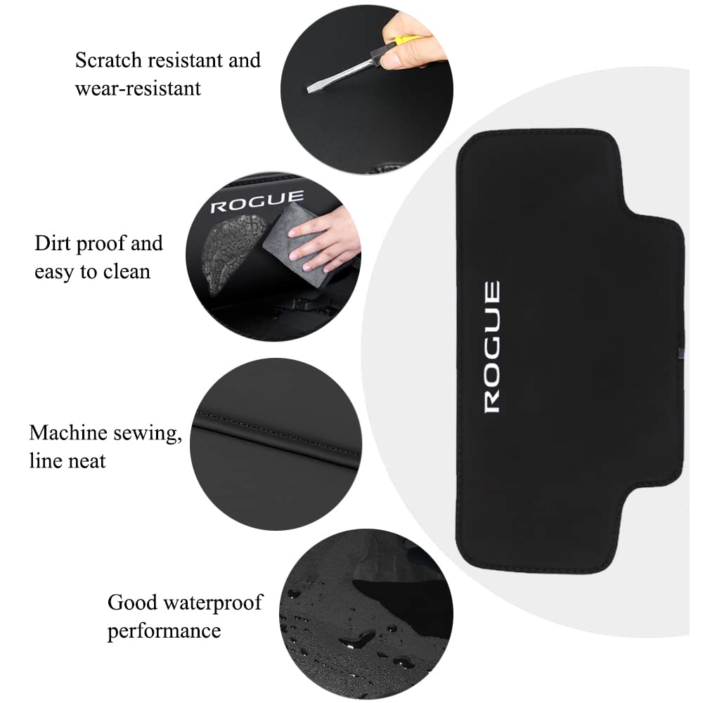 XITER 2Pcs Leather Car Seat Back Protectors Kids Kick Mats Waterproof Backseat Covers for Nissan Rogue 2014-2026 Interior — view 4