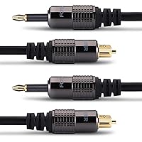 Vista 7 de FosPower Toslink a Mini Toslink chapado en oro de 24 quilates, cable de audio S/PDIF de fibra óptica digital con conectores metálicos y forro de PVC