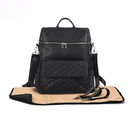 Babyrobe Unisex Black Luxe Diaper Bag