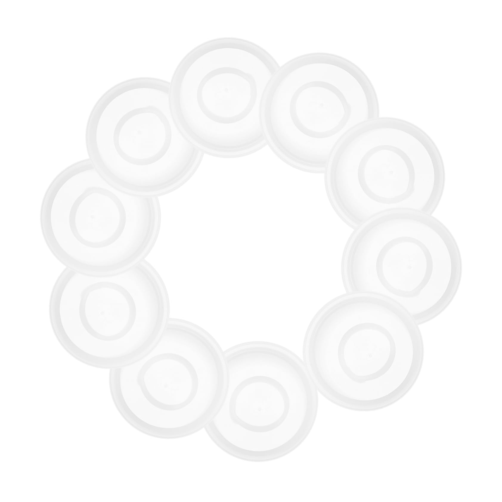 PRETYZOOM 10Pcs Plastic Sealing Lids for Chemical Buckets Leak Inner Bung with Pull Ring for Secure Storage of Paint Pet Food and More