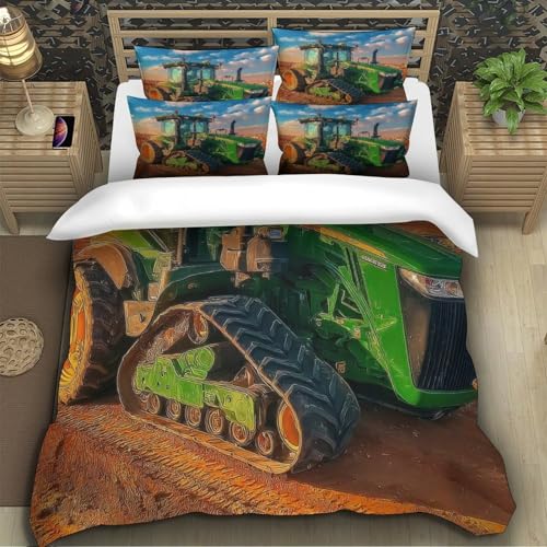 Housse de couette tracteur 3D pour la décoration de chambre ado - 5