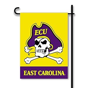 BSI PRODUCTS, INC. – East Carolina Pirates 2-Sided Garden Flag & Plastic Pole with Suction Cups – ECU Football Pride – Durable for Indoor and Outdoor Use – Great Fan Gift Idea – ECU Classic