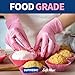 Supmedic Medical Nitrile Exam Gloves, 3.5 mil Powder-Free Food-Safe Disposable Glove for Cleaning & Esthetician, Rose Quartz 100 Pcs (Medium)