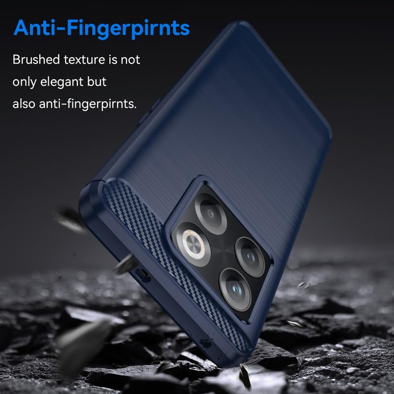 Image of Hybrid Carbon Fiber Back Case for OnePlus 10T (Blue)