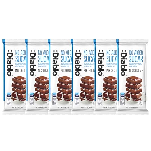 Diablo No Added Sugar Milk Chocolate Bar Maltitol Sweetened 6 x 85g
