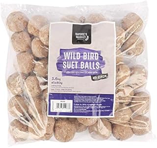 Garden Mile Packet of 45 x Bird Food Fat Balls for Birds Suet Balls Suet Fat Balls Premium Garden Wild Bird Food High in Energy & Protein-Rich Feed Fresh Fat Ball Birds Fat Balls Suet Cakes (45)