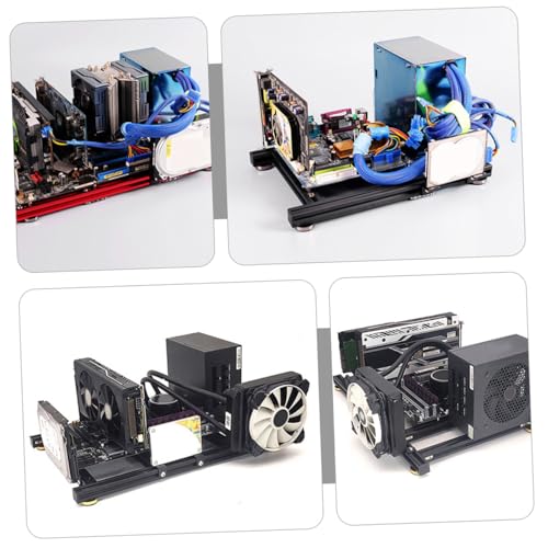 Gabinete abierto Angoily ATX para computadora con diseño de marco para tarjetas gráficas, disipación de calor estable miniatura 6
