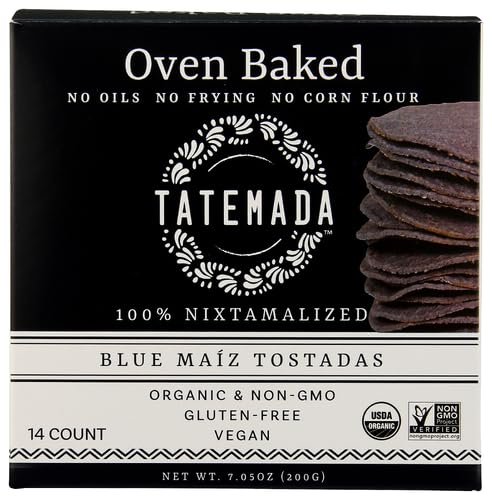 Tatemada Blue Corn Tostadas 200 g (Pack of 6)